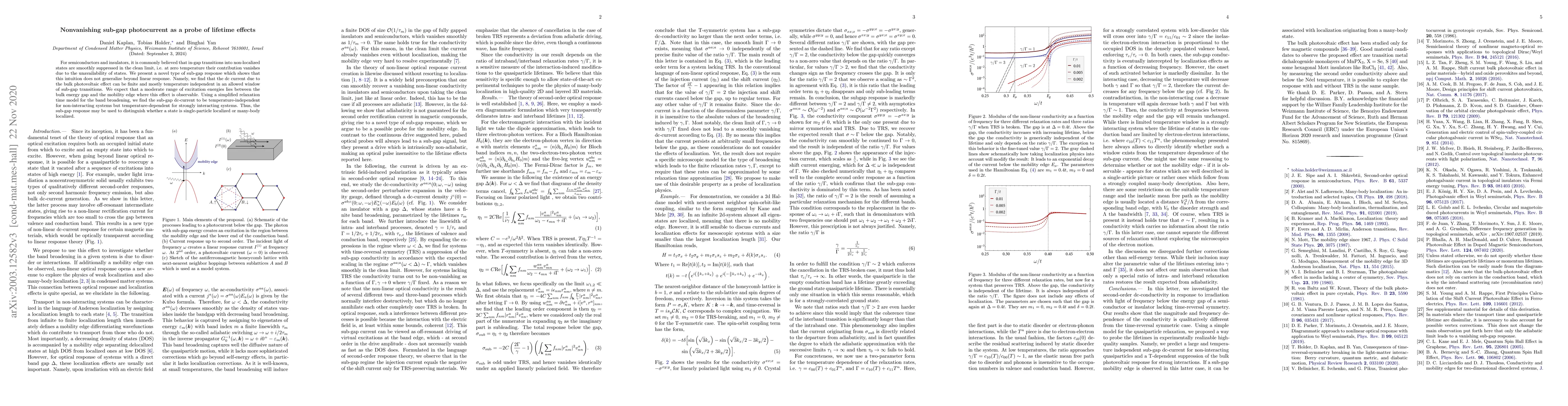 Thumbnail for Nonvanishing sub-gap photocurrent as a probe of lifetime effects