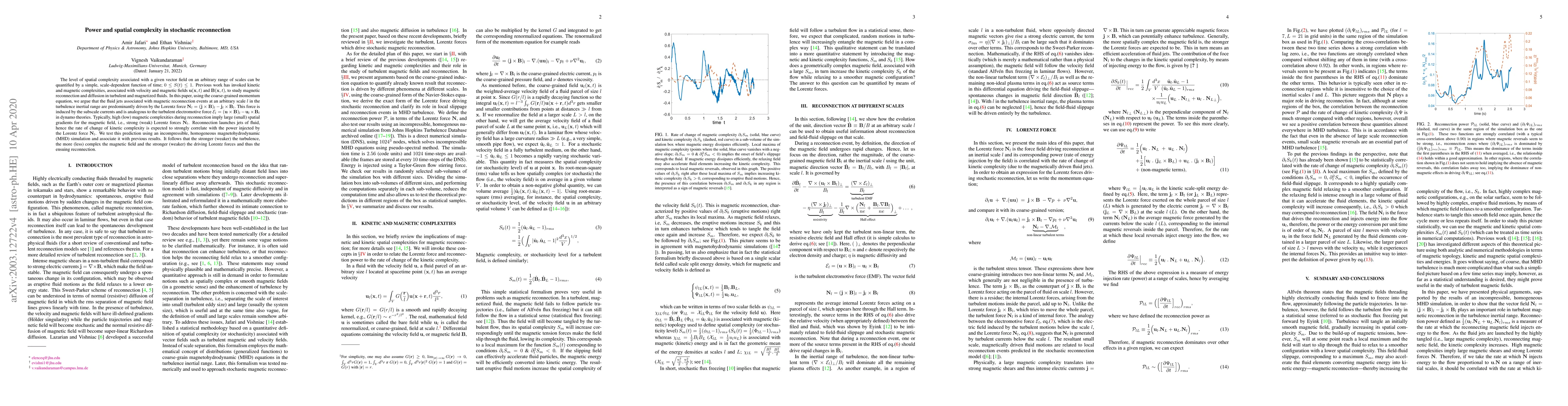 Thumbnail for Power and spatial complexity in stochastic reconnection