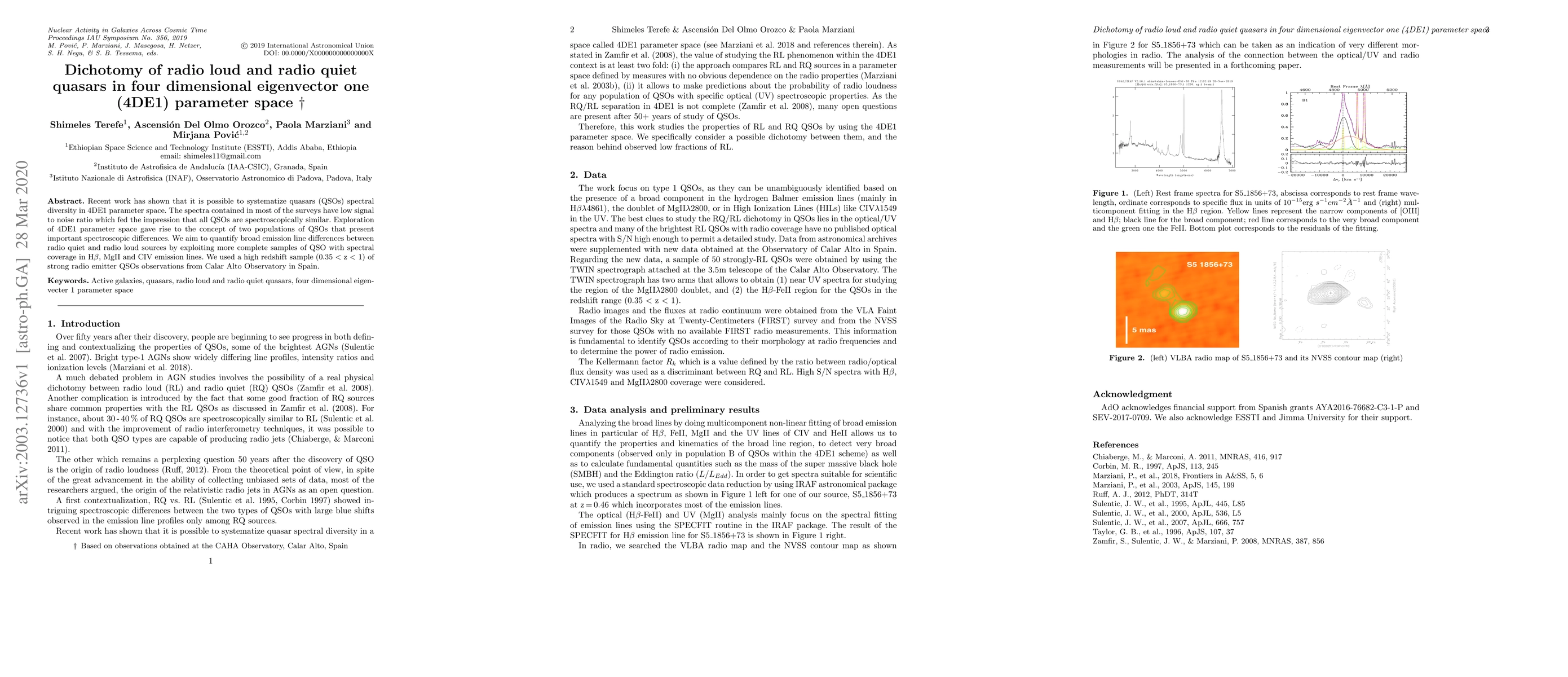 Thumbnail for Dichotomy of radio loud and radio quiet quasars in four dimensional
  eigenvector one (4DE1) parameter space