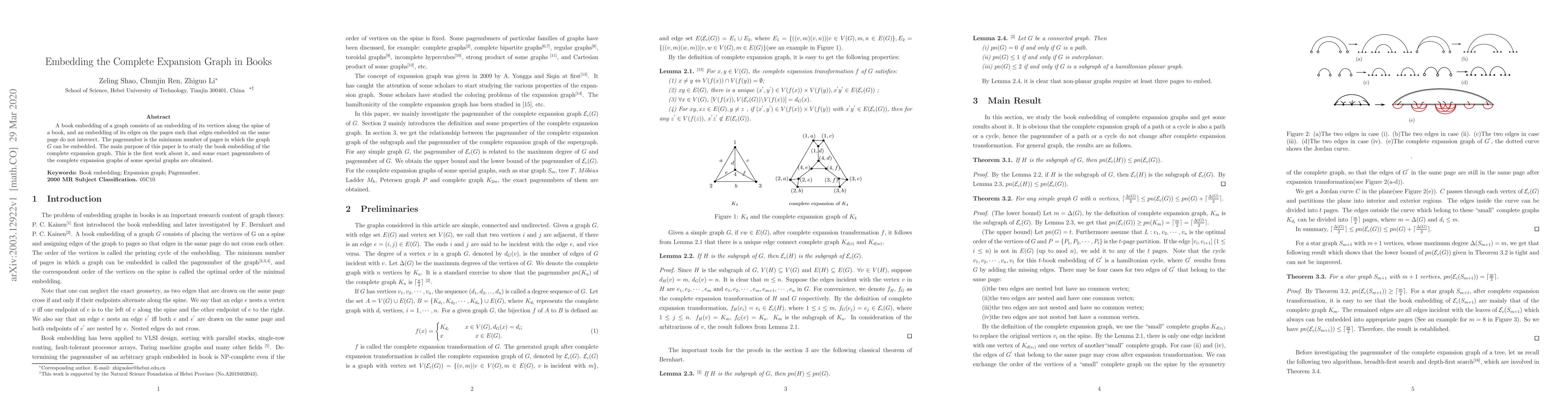Thumbnail for Embedding the Complete Expansion Graph in Books