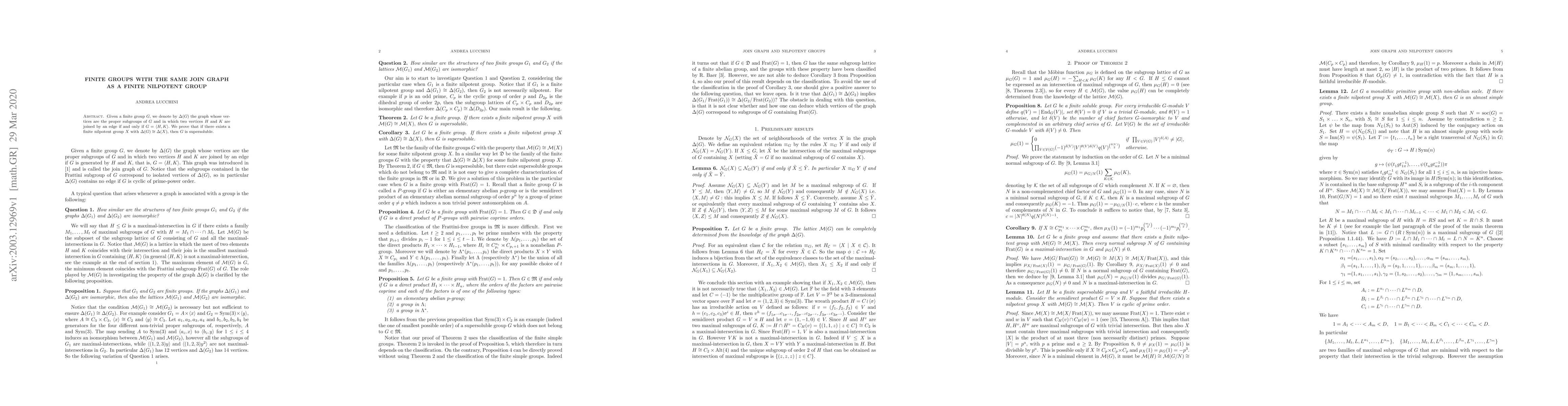 Thumbnail for Finite groups with the same join graph as a finite nilpotent group