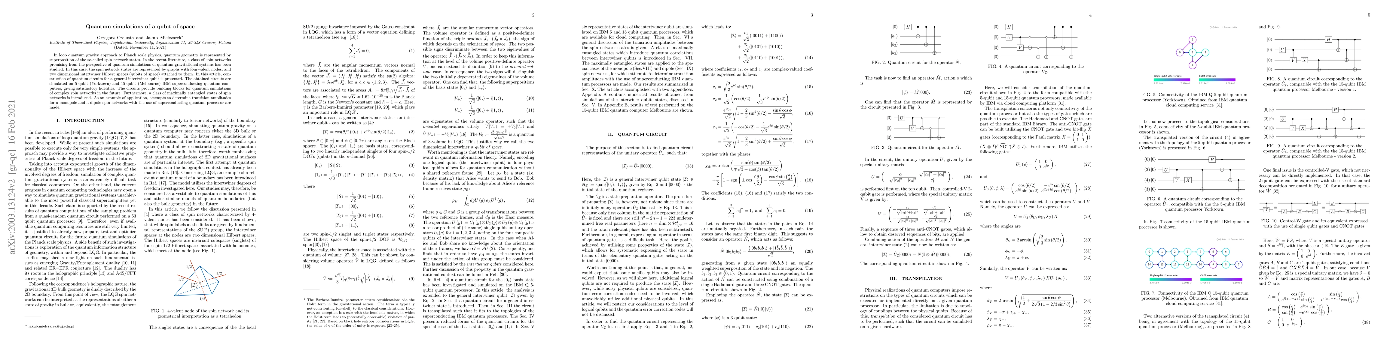 Thumbnail for Quantum simulations of a qubit of space