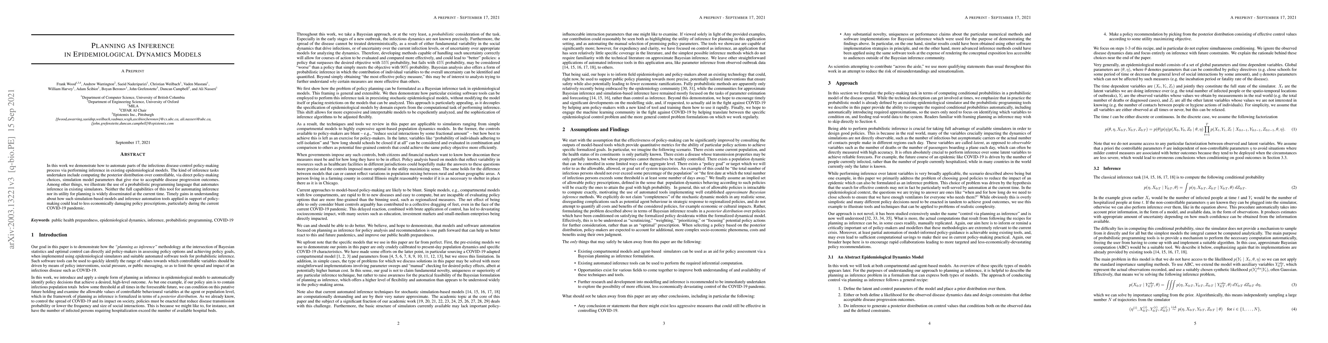 Thumbnail for Planning as Inference in Epidemiological Models