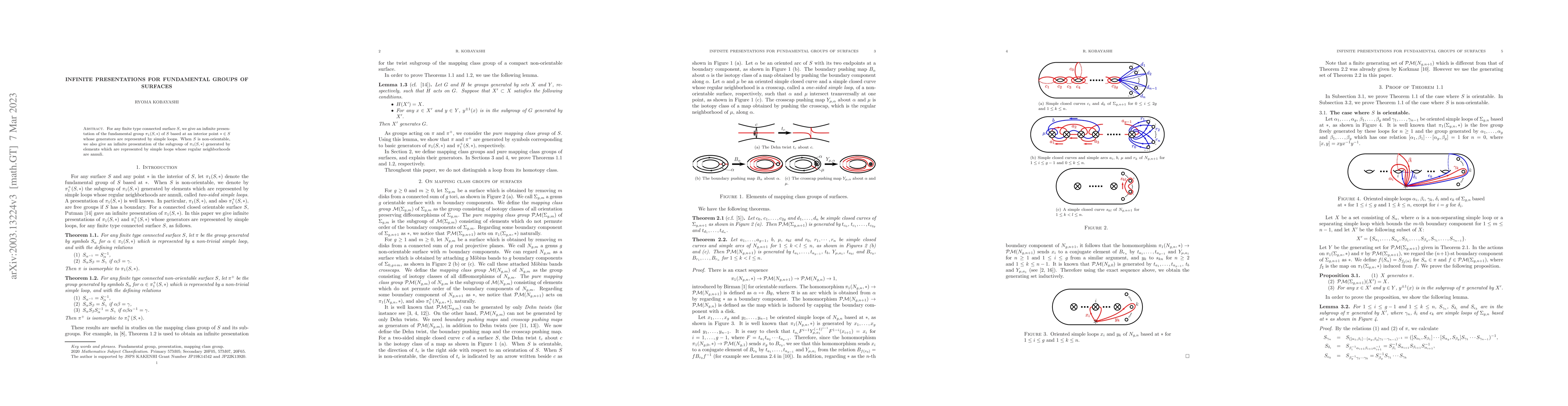 Thumbnail for Infinite presentations for fundamental groups of surfaces