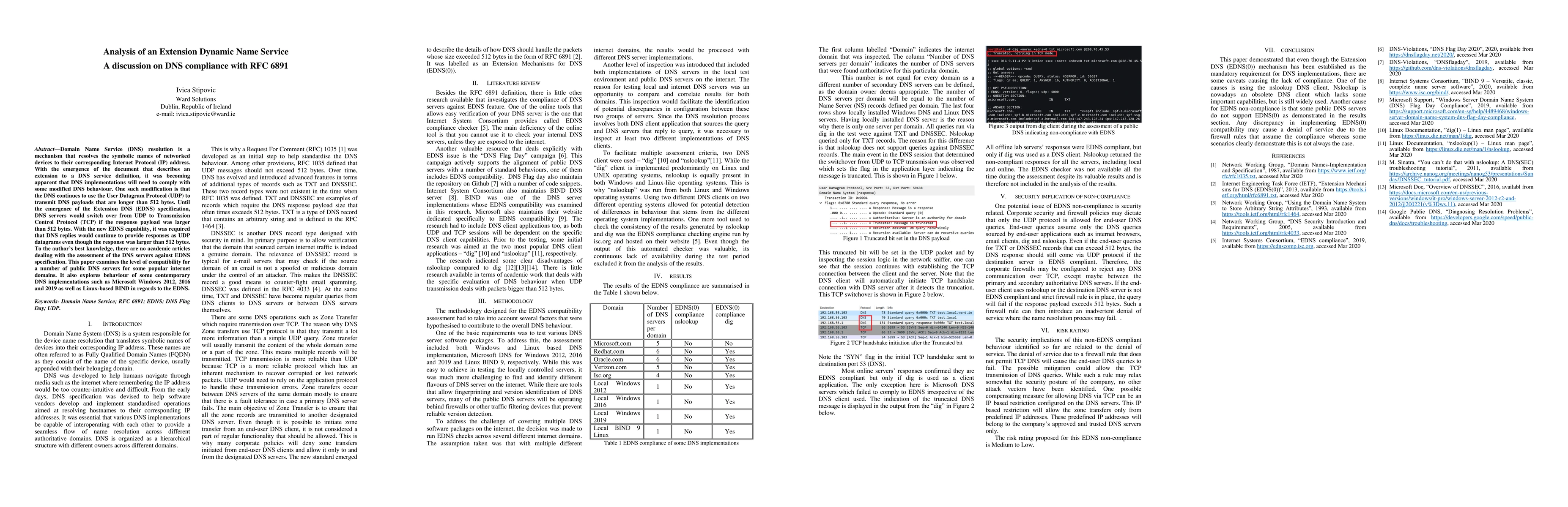 Thumbnail for Analysis of an Extension Dynamic Name Service -- A discussion on DNS
  compliance with RFC 6891