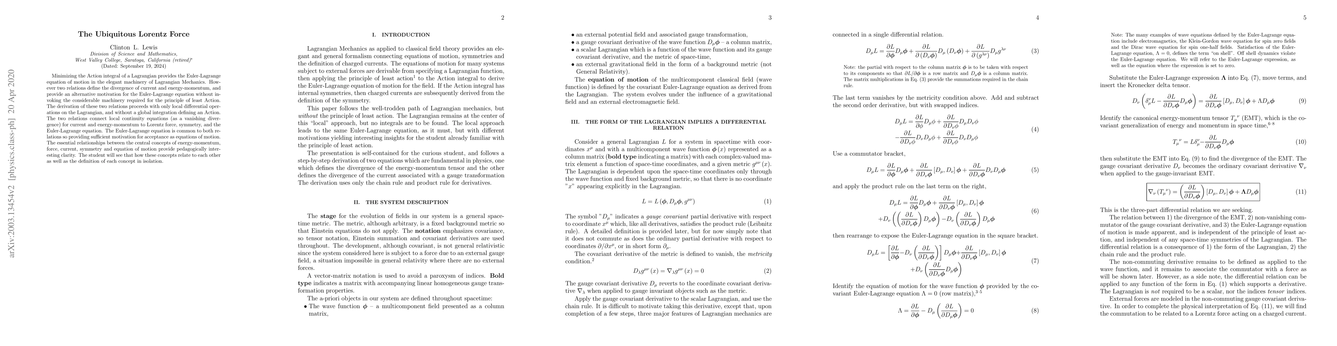 Thumbnail for The Ubiquitous Lorentz Force