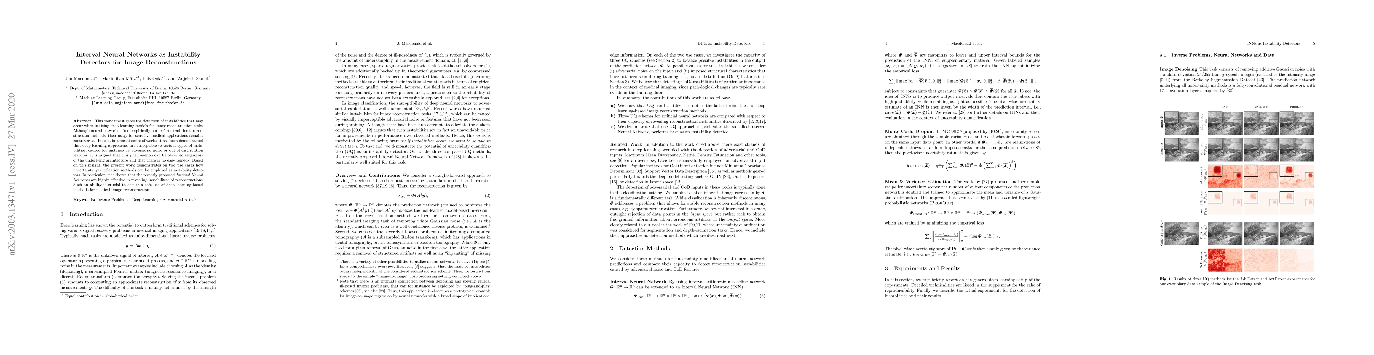 Thumbnail for Interval Neural Networks as Instability Detectors for Image
  Reconstructions