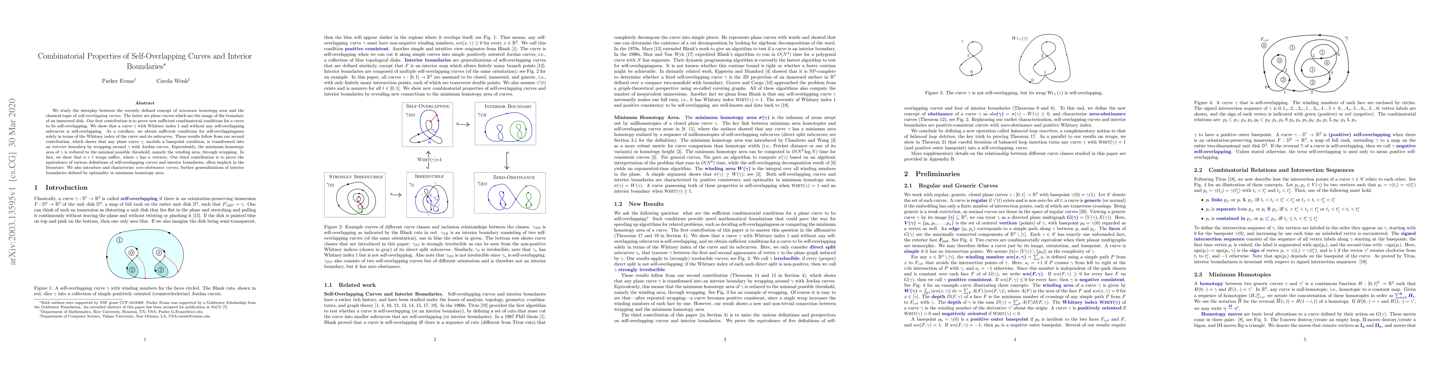Thumbnail for Combinatorial Properties of Self-Overlapping Curves and Interior
  Boundaries