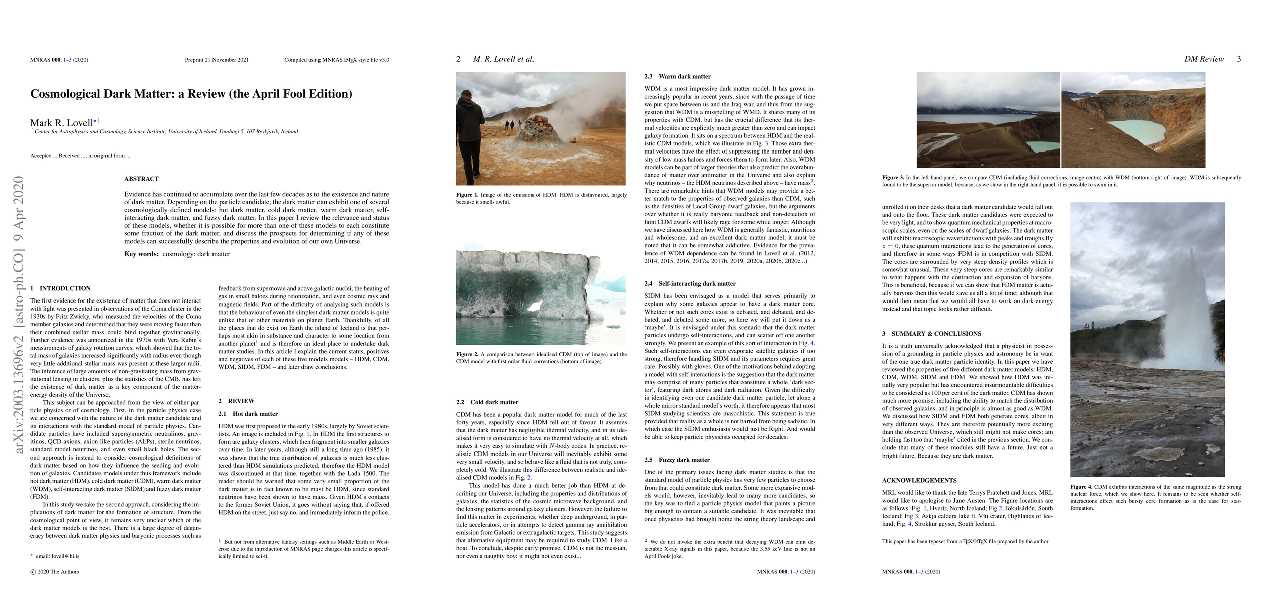 Thumbnail for Cosmological Dark Matter: a Review (the April Fool Edition)