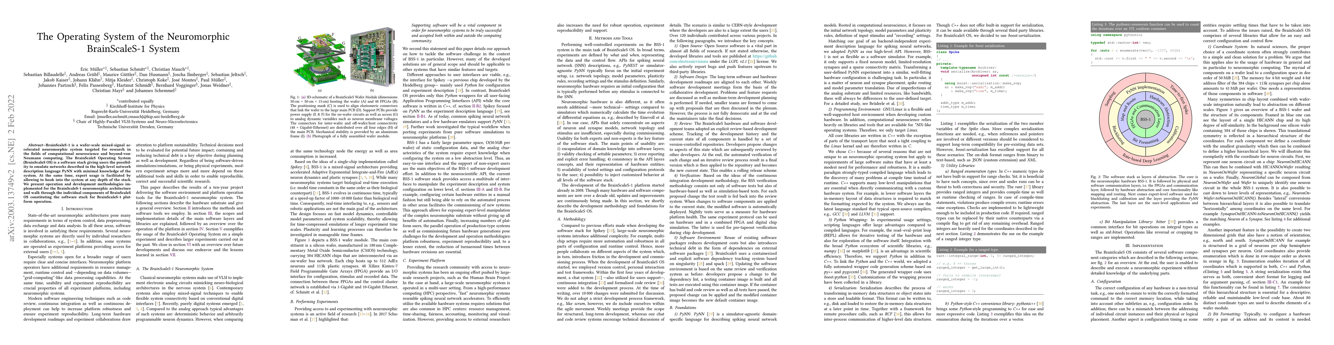 Thumbnail for The Operating System of the Neuromorphic BrainScaleS-1 System