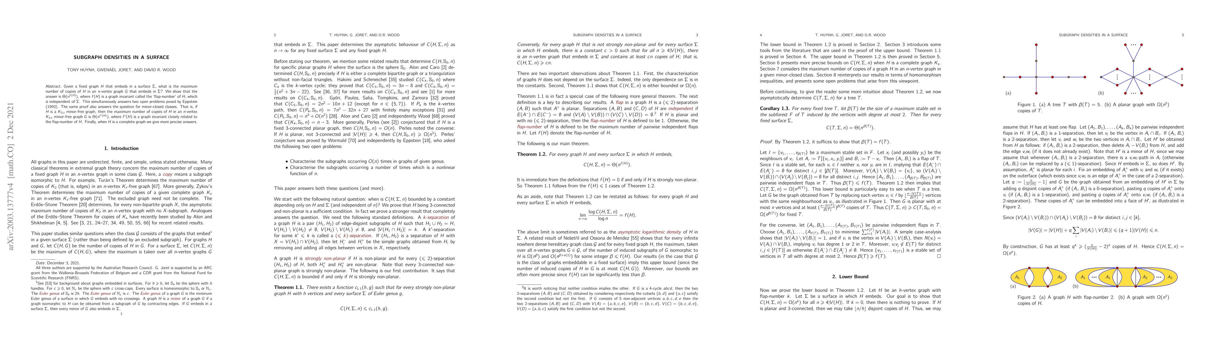 Thumbnail for Subgraph densities in a surface