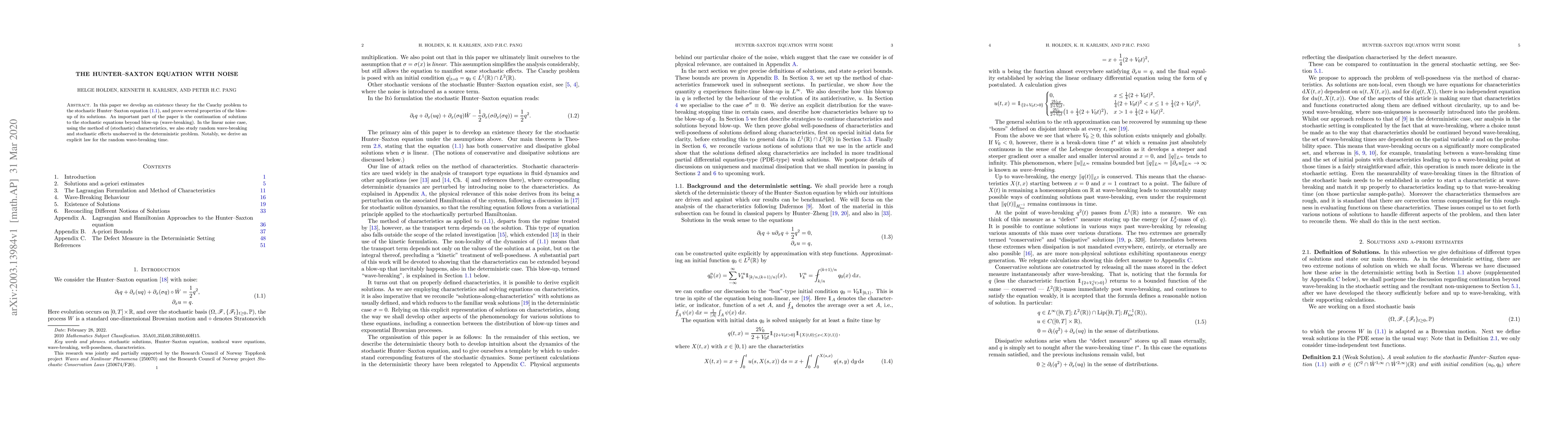 Thumbnail for The Hunter-Saxton equation with noise