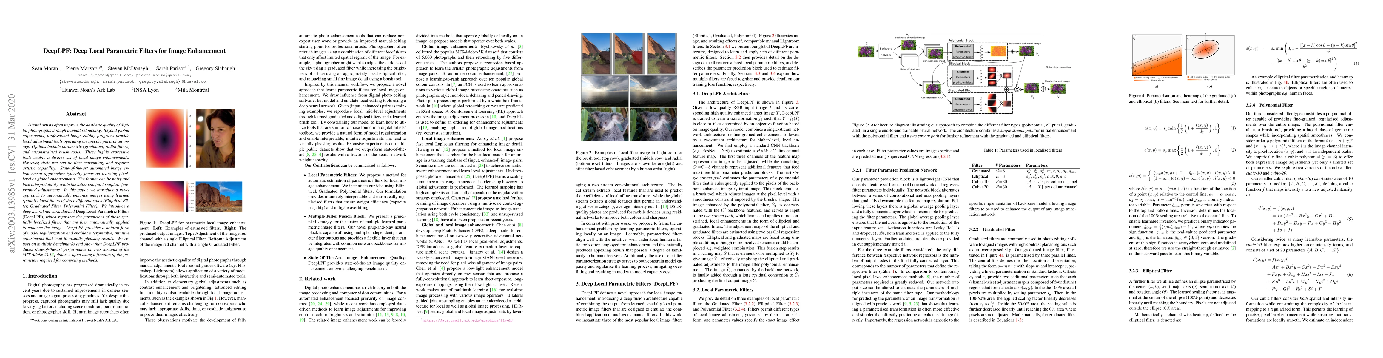 Thumbnail for DeepLPF: Deep Local Parametric Filters for Image Enhancement
