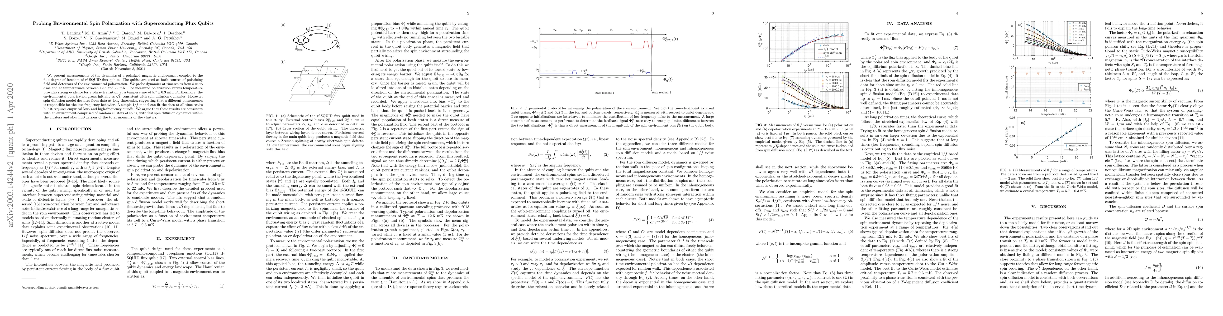 Thumbnail for Probing Environmental Spin Polarization with Superconducting Flux Qubits