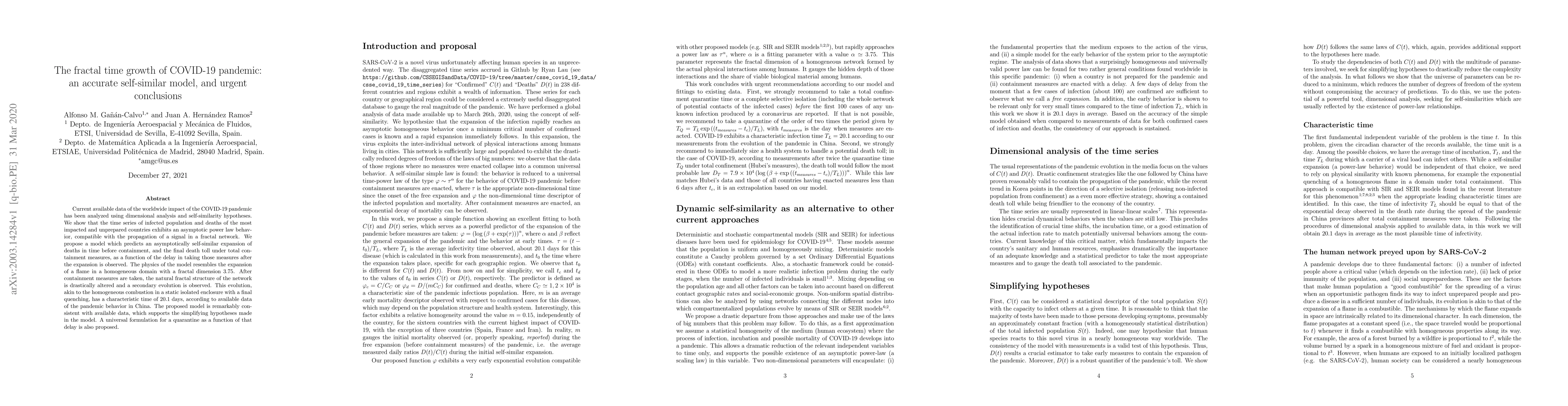 Thumbnail for The fractal time growth of COVID-19 pandemic: an accurate self-similar
  model, and urgent conclusions