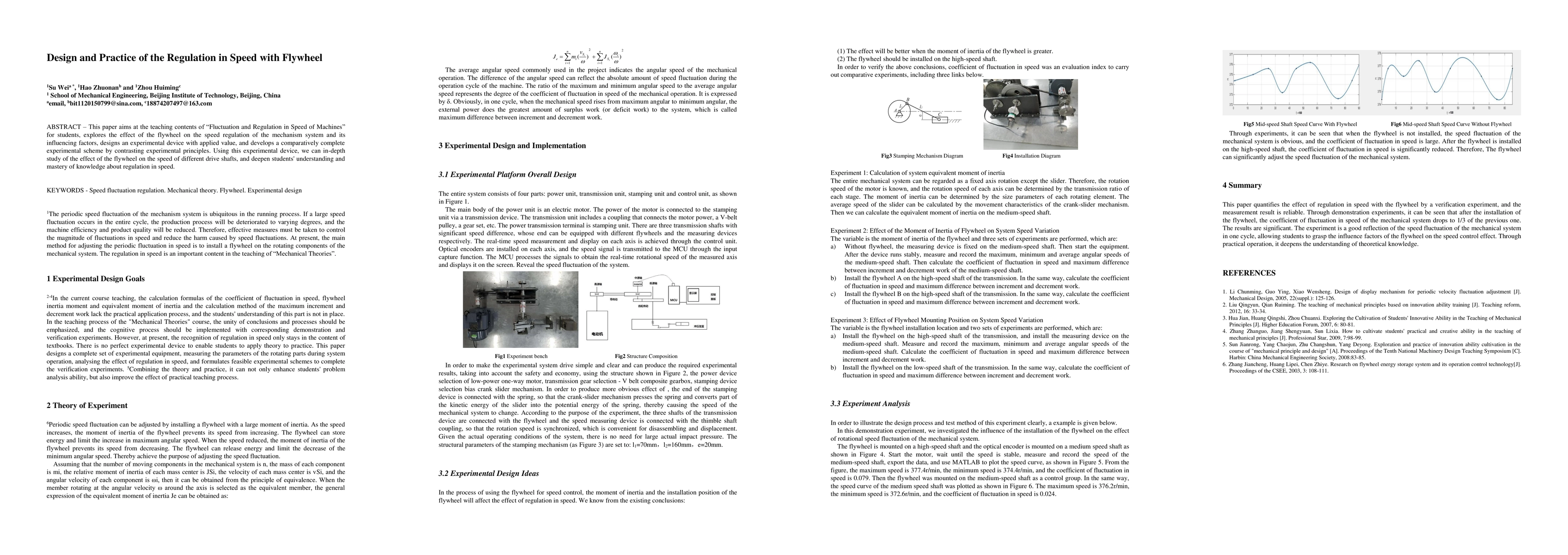 Thumbnail for Design and Practice of the Regulation in Speed with Flywheel