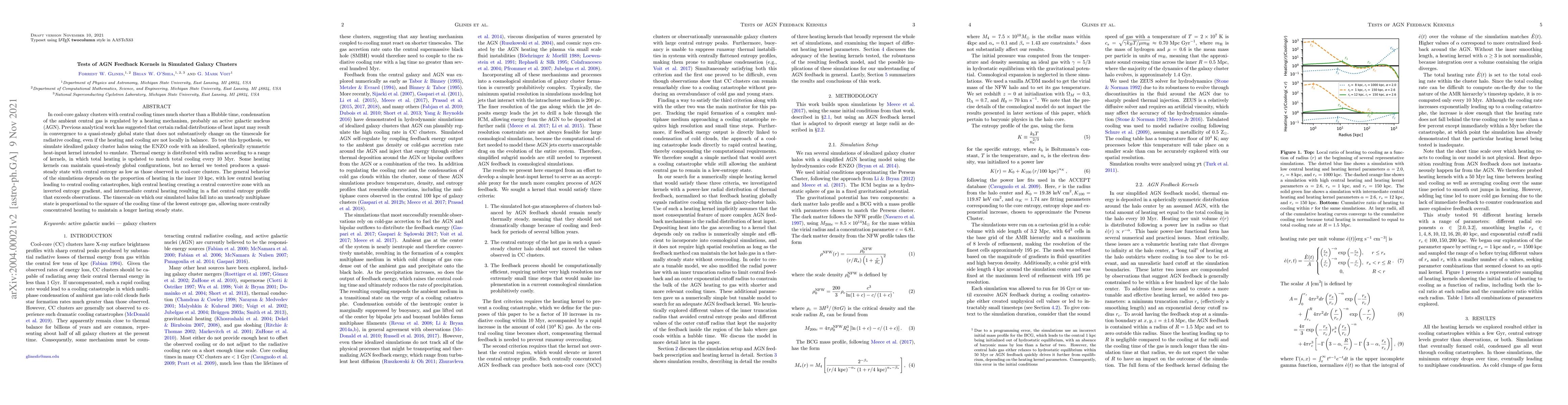 Thumbnail for Tests of AGN Feedback Kernels in Simulated Galaxy Clusters