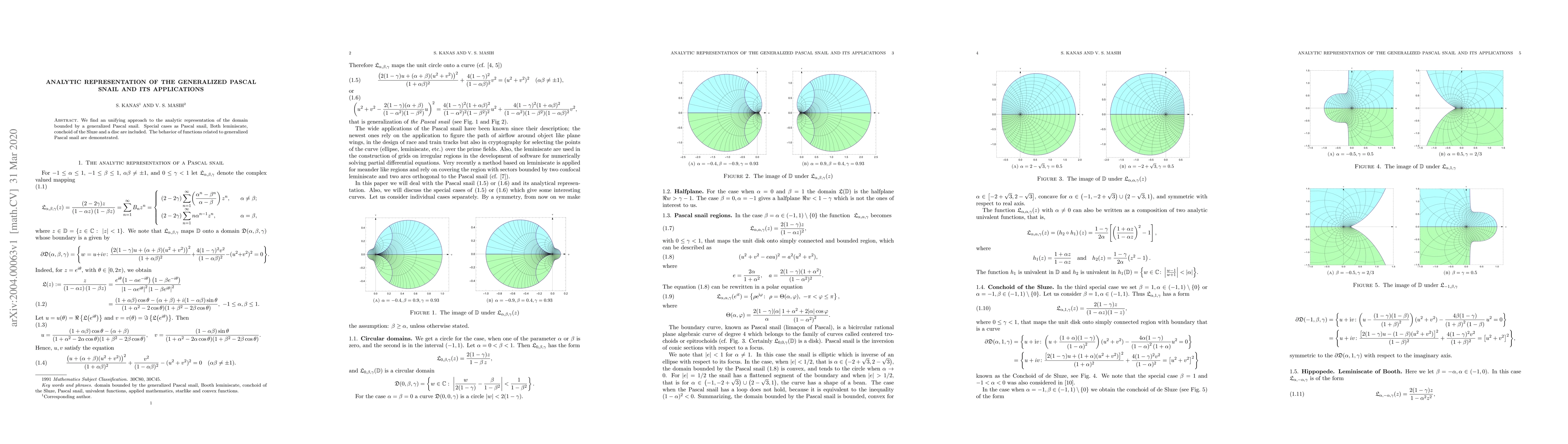 Thumbnail for Analytic representation of the generalized Pascal snail and its
  applications
