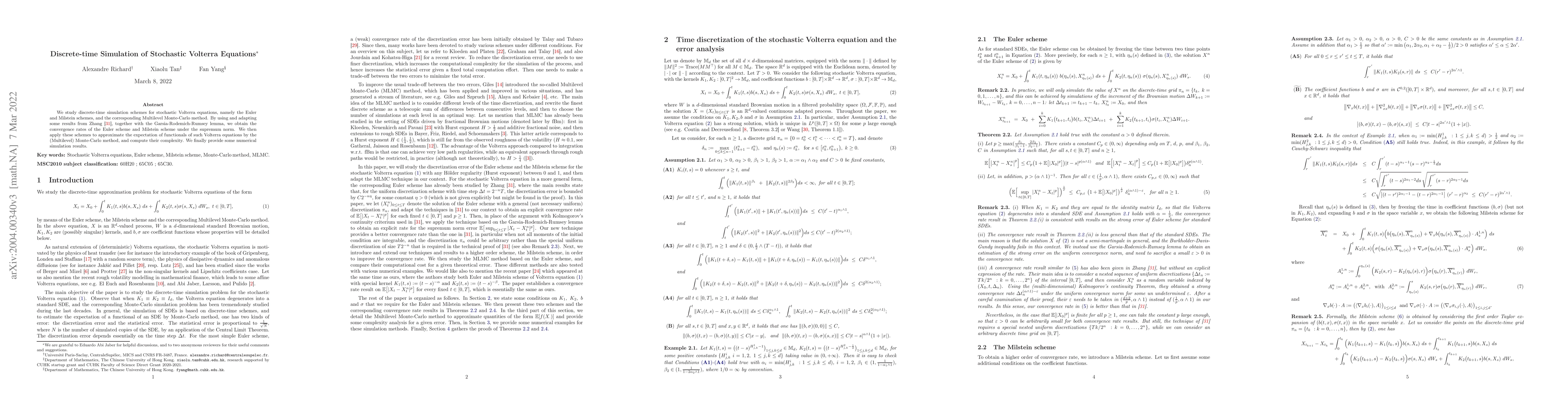 Thumbnail for Discrete-time Simulation of Stochastic Volterra Equations