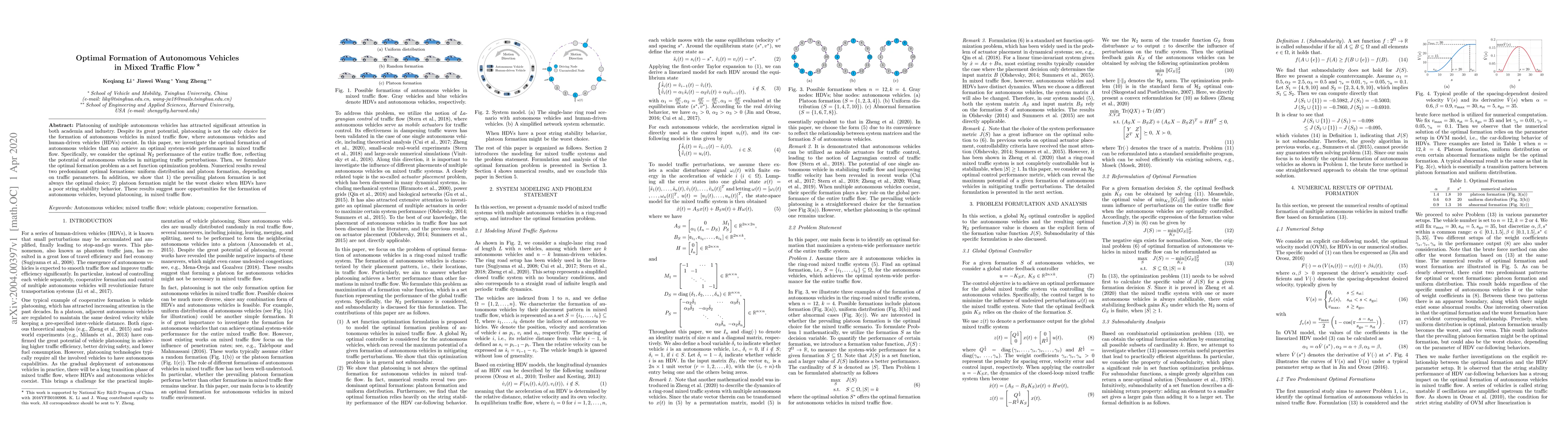 Thumbnail for Optimal Formation of Autonomous Vehicles in Mixed Traffic Flow