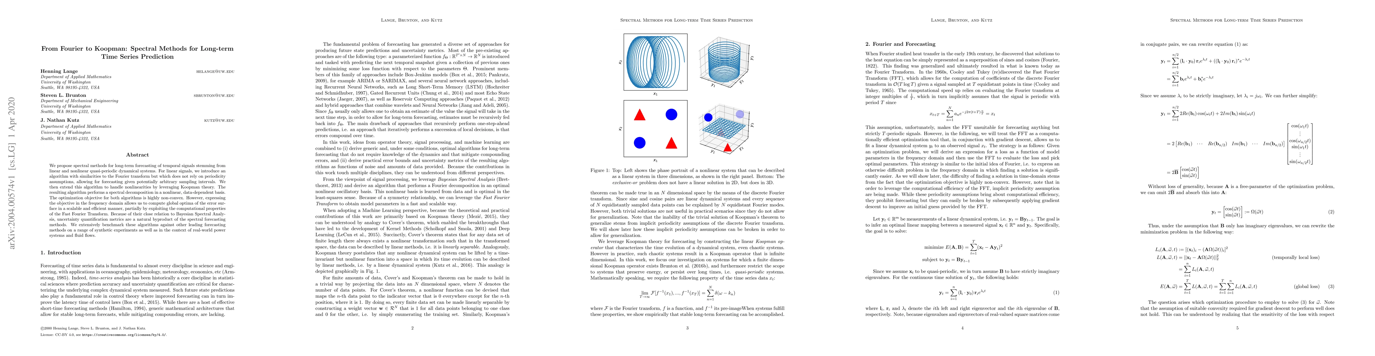 Thumbnail for From Fourier to Koopman: Spectral Methods for Long-term Time Series
  Prediction