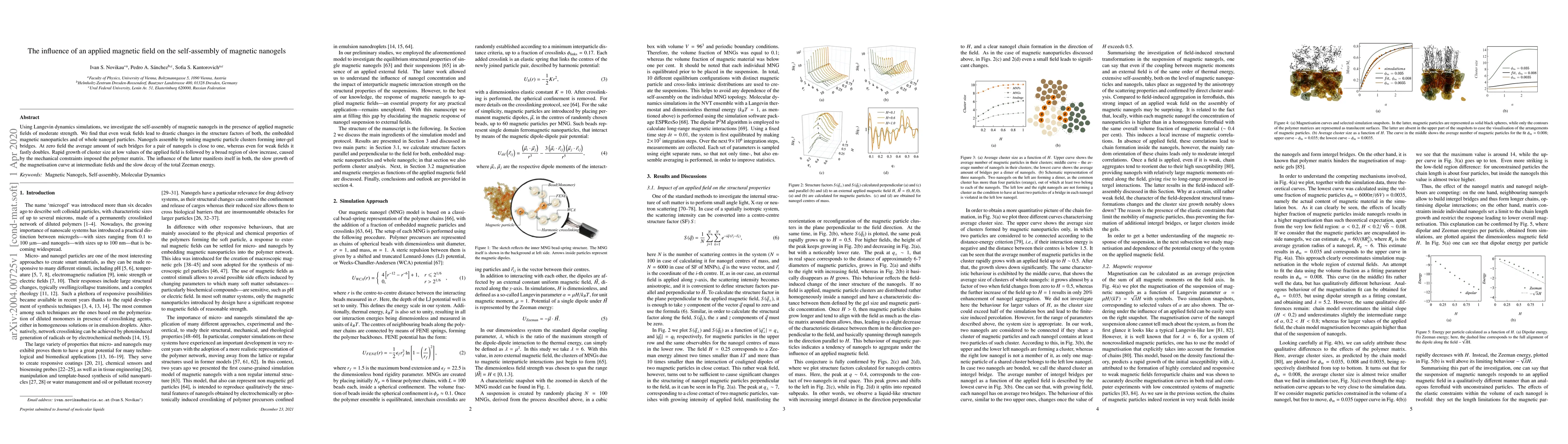 Thumbnail for The influence of an applied magnetic field on the self-assembly of
  magnetic nanogels