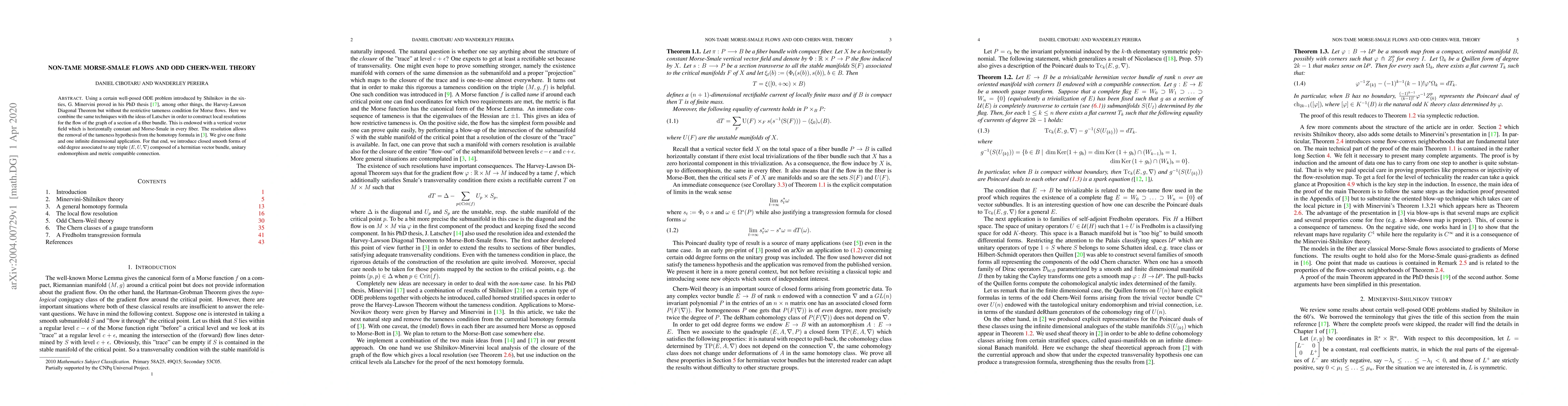 Thumbnail for Non-tame Morse-Smale flows and odd Chern-Weil theory