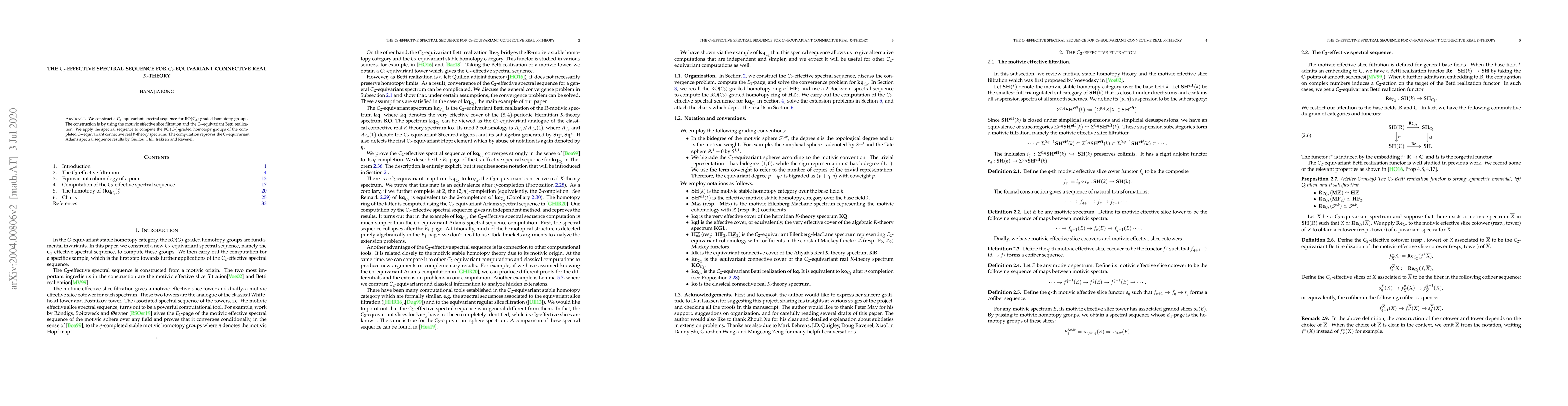 Thumbnail for The $C_2$-effective spectral sequence for $C_2$-equivariant connective
  real $K$-theory
