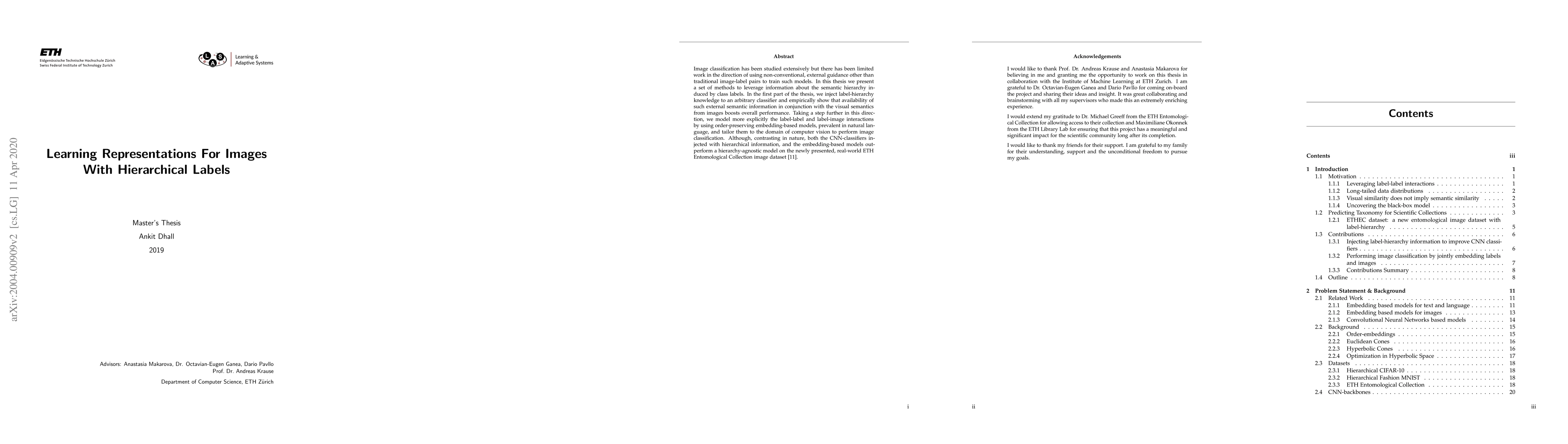 Thumbnail for Learning Representations For Images With Hierarchical Labels