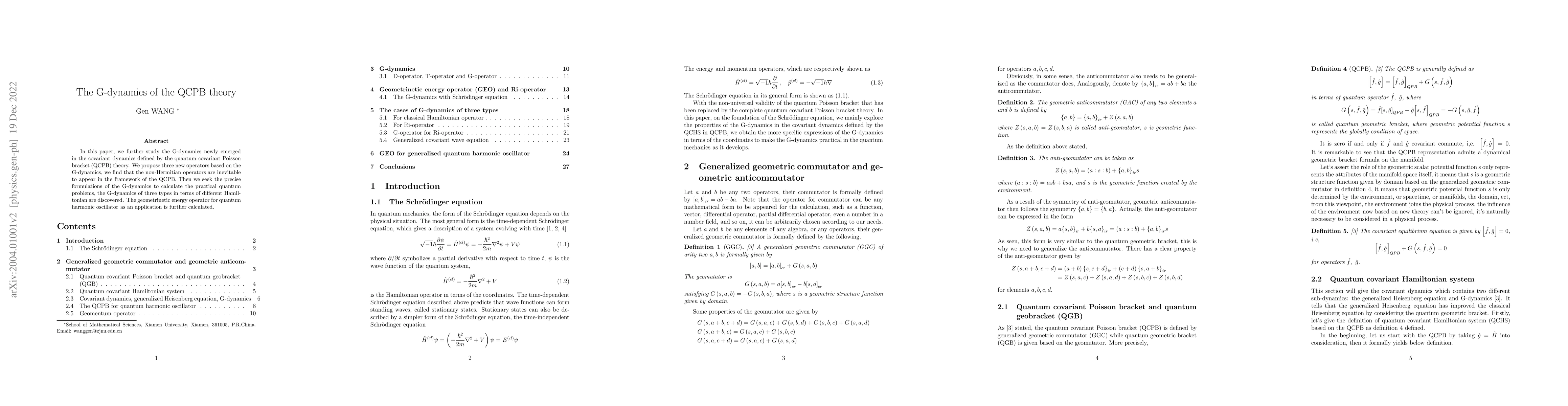Thumbnail for The G-dynamics of the QCPB theory