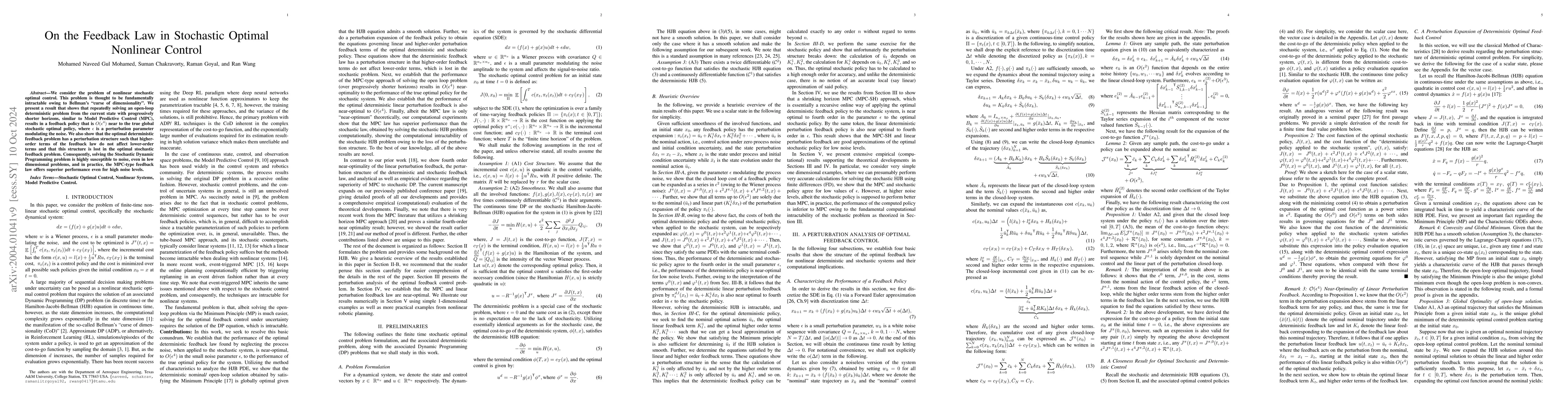 Thumbnail for On the Feedback Law in Stochastic Optimal Nonlinear Control