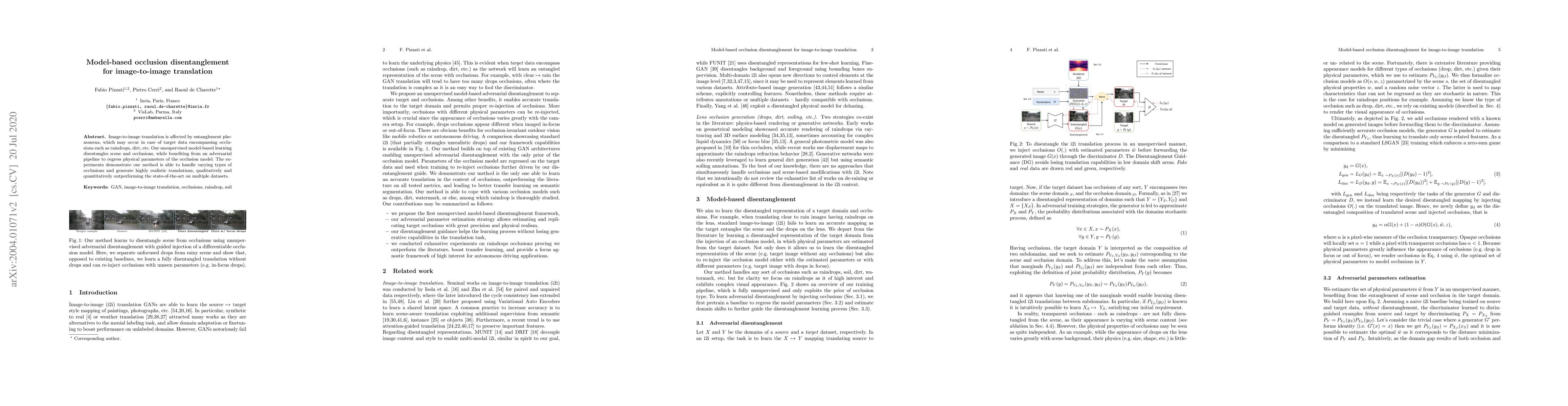Thumbnail for Model-based occlusion disentanglement for image-to-image translation