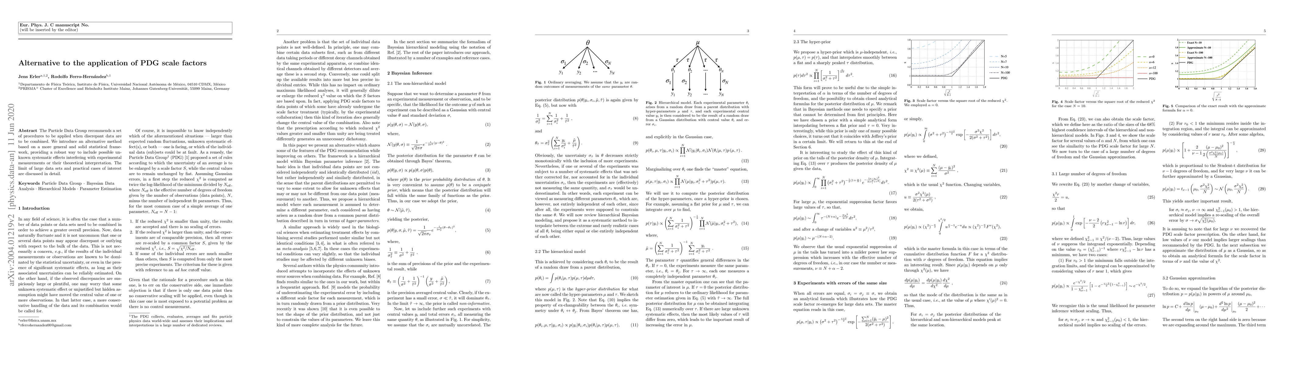 Thumbnail for Alternative to the application of PDG scale factors