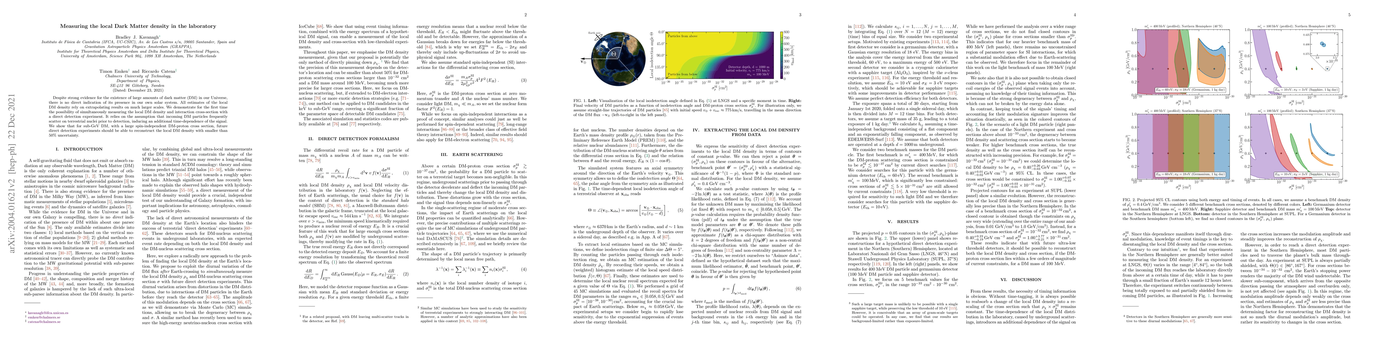 Thumbnail for Measuring the local Dark Matter density in the laboratory