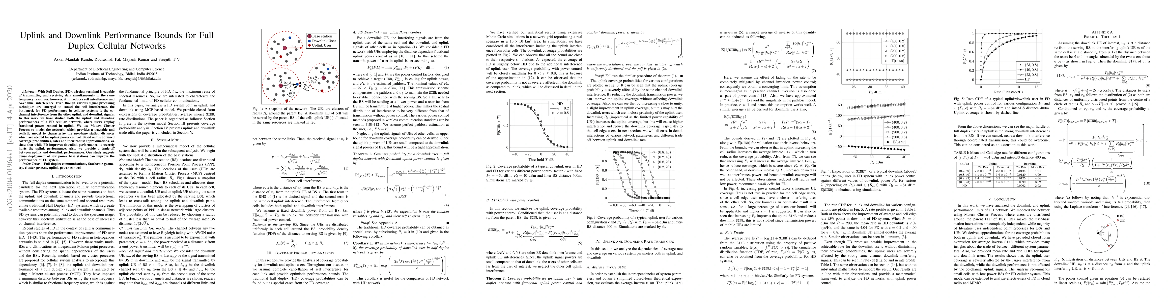 Thumbnail for Uplink and Downlink Performance Bounds for Full Duplex Cellular Networks