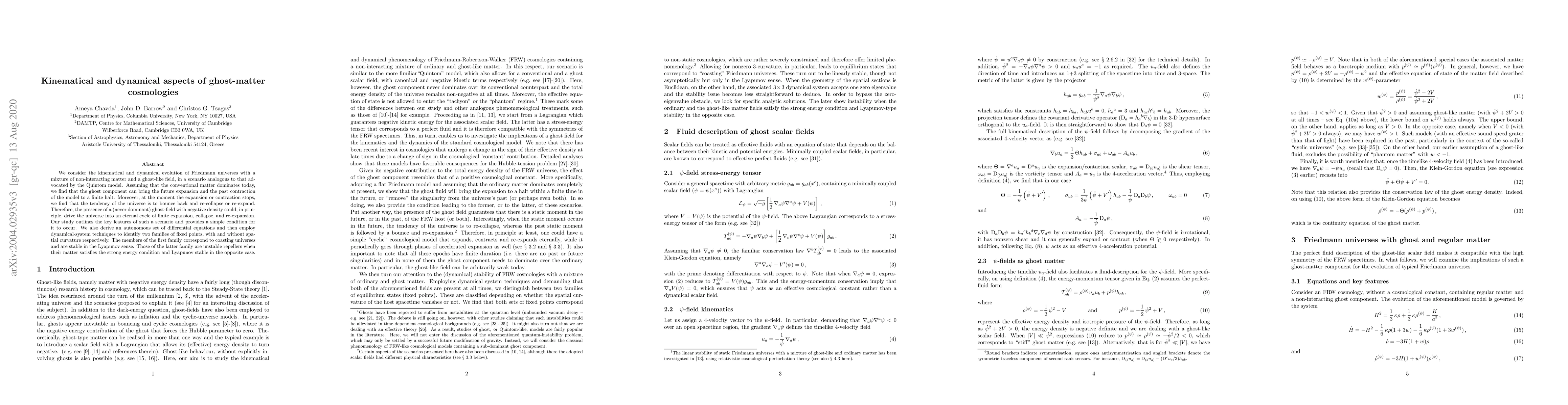 Thumbnail for Kinematical and dynamical aspects of ghost-matter cosmologies