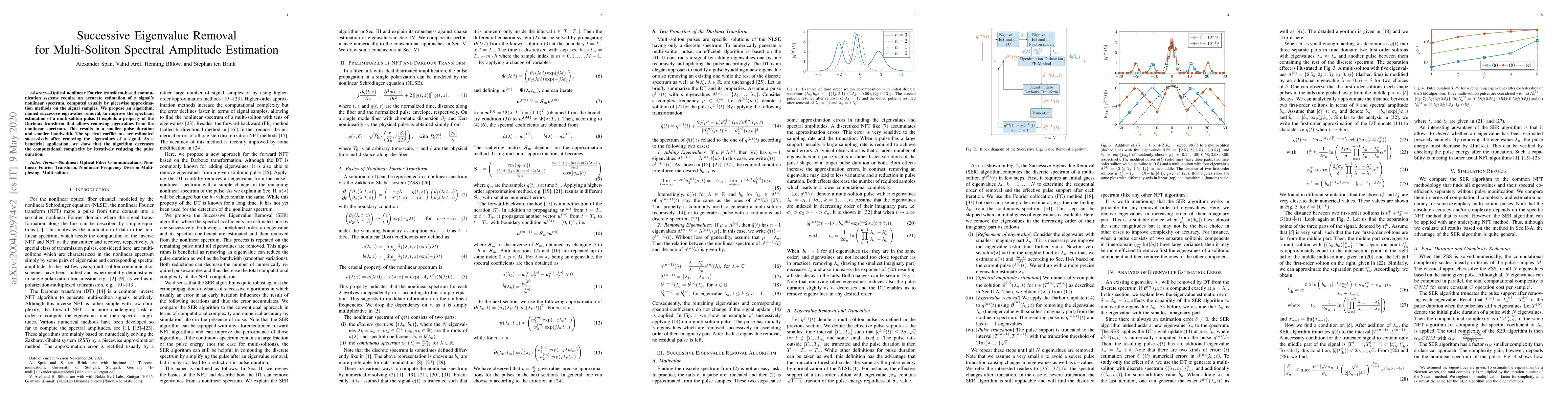 Thumbnail for Successive Eigenvalue Removal for Multi-Soliton Spectral Amplitude
  Estimation