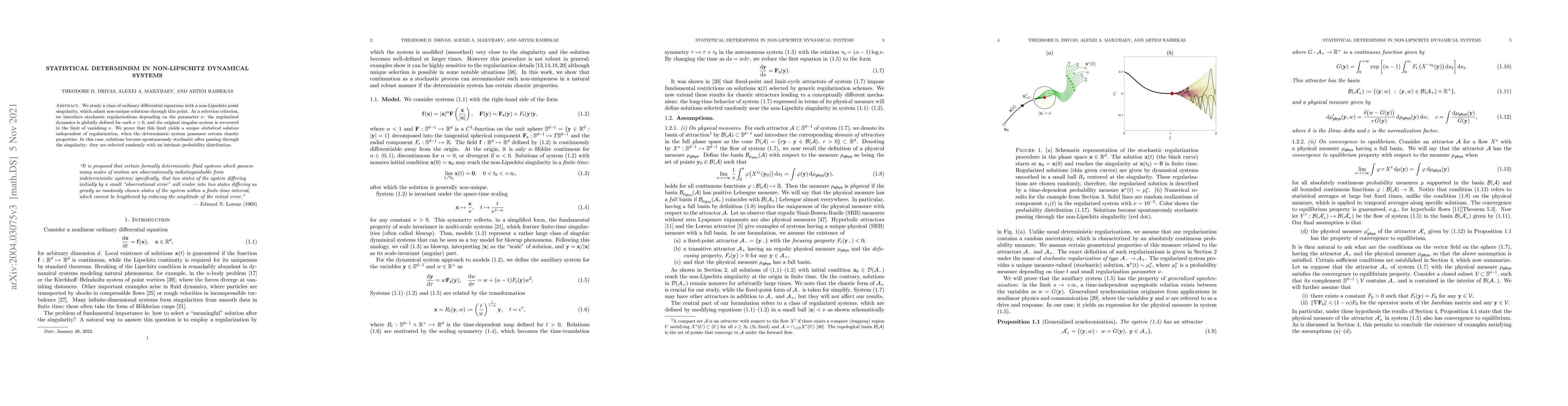 Thumbnail for Statistical determinism in non-Lipschitz dynamical systems