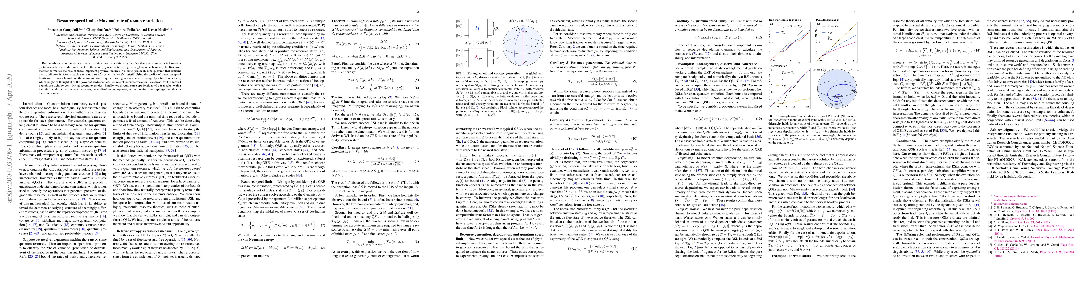Thumbnail for Resource speed limits: Maximal rate of resource variation