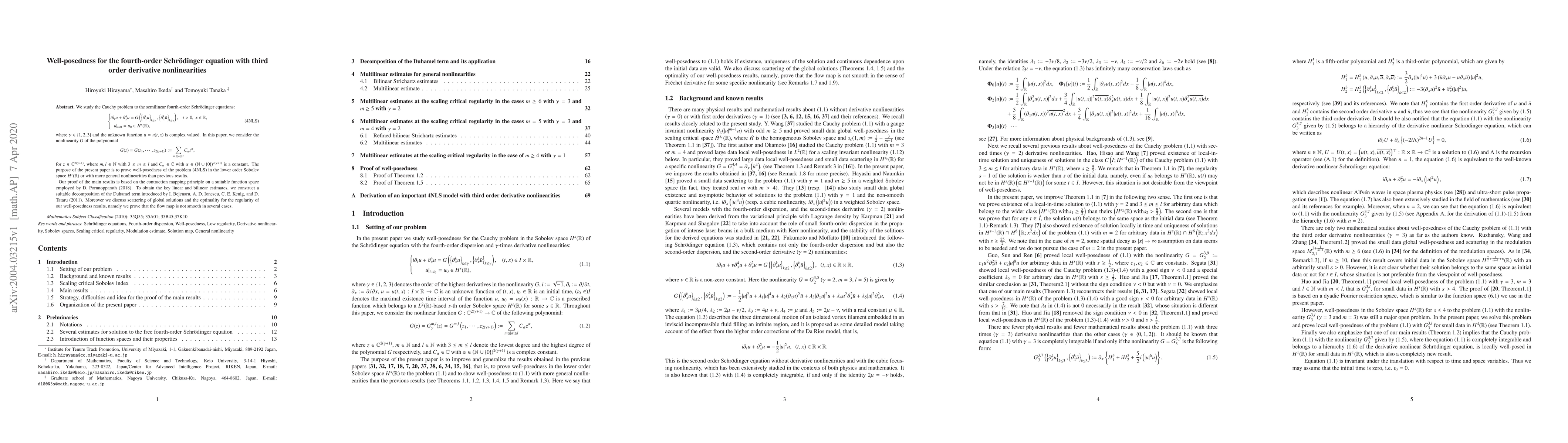 Thumbnail for Well-posedness for the fourth-order Schr\"odinger equation with third
  order derivative nonlinearities