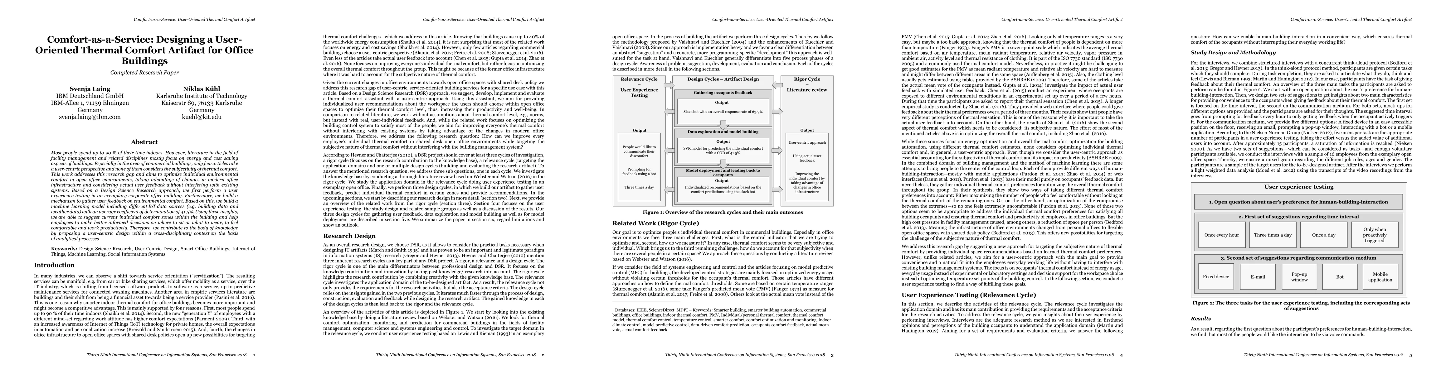 Thumbnail for Comfort-as-a-Service: Designing a User-Oriented Thermal Comfort Artifact
  for Office Buildings