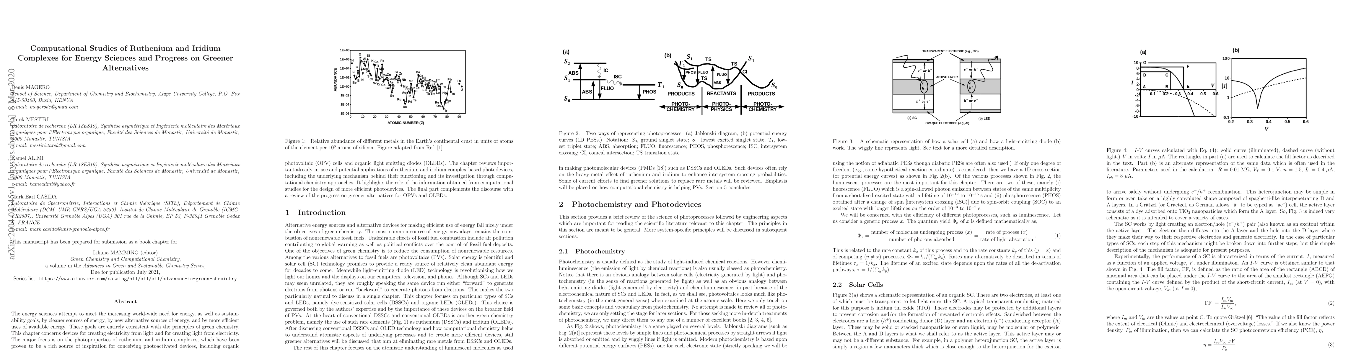 Thumbnail for Computational Studies of Ruthenium and Iridium Complexes for Energy
  Sciences and Progress on Greener Alternatives