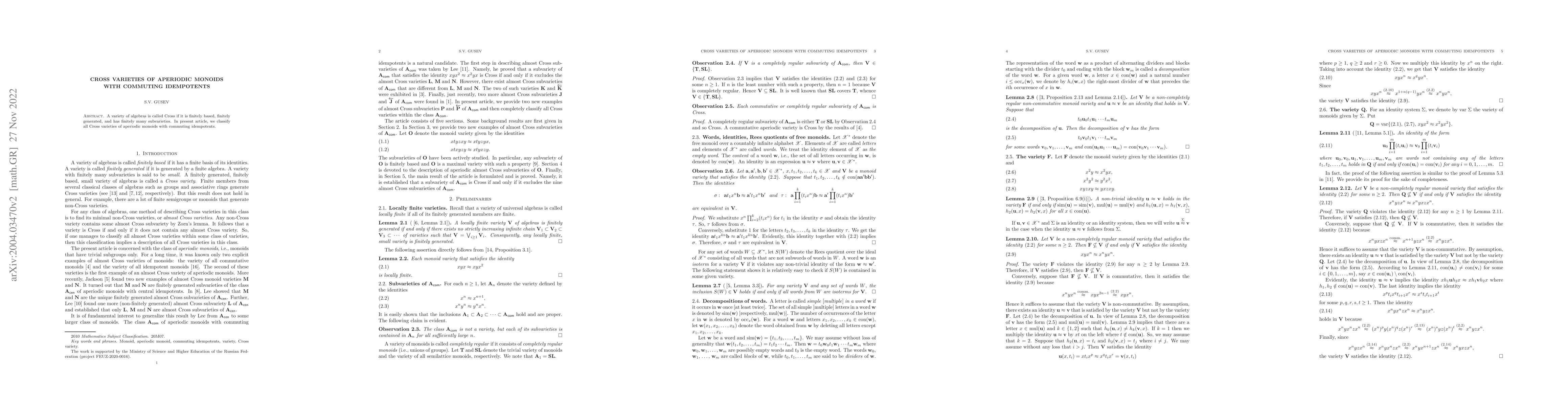 Thumbnail for Cross varieties of aperiodic monoids with commuting idempotents