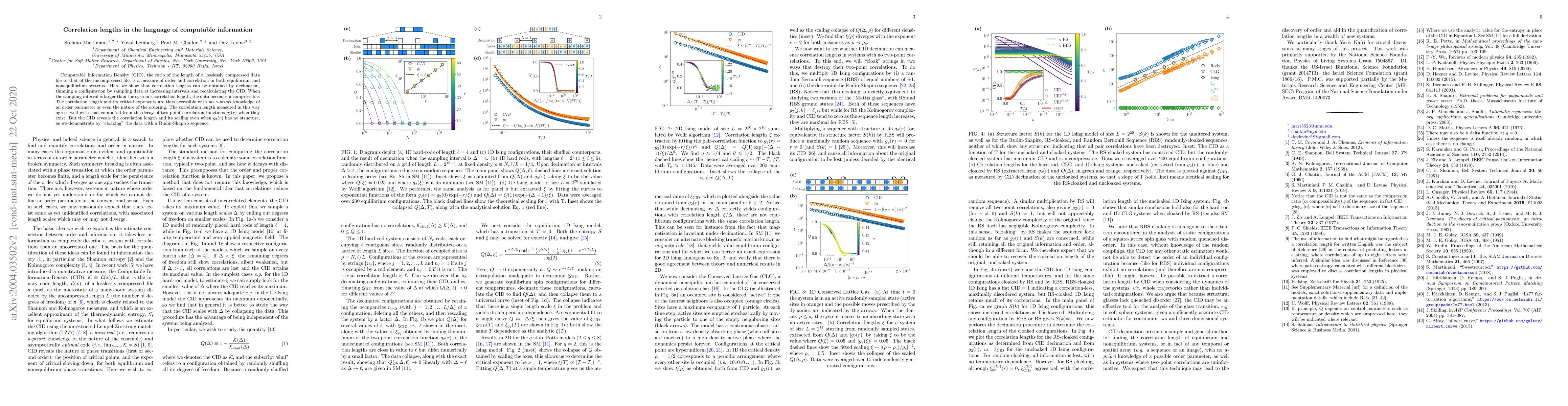 Thumbnail for Correlation lengths in the language of computable information