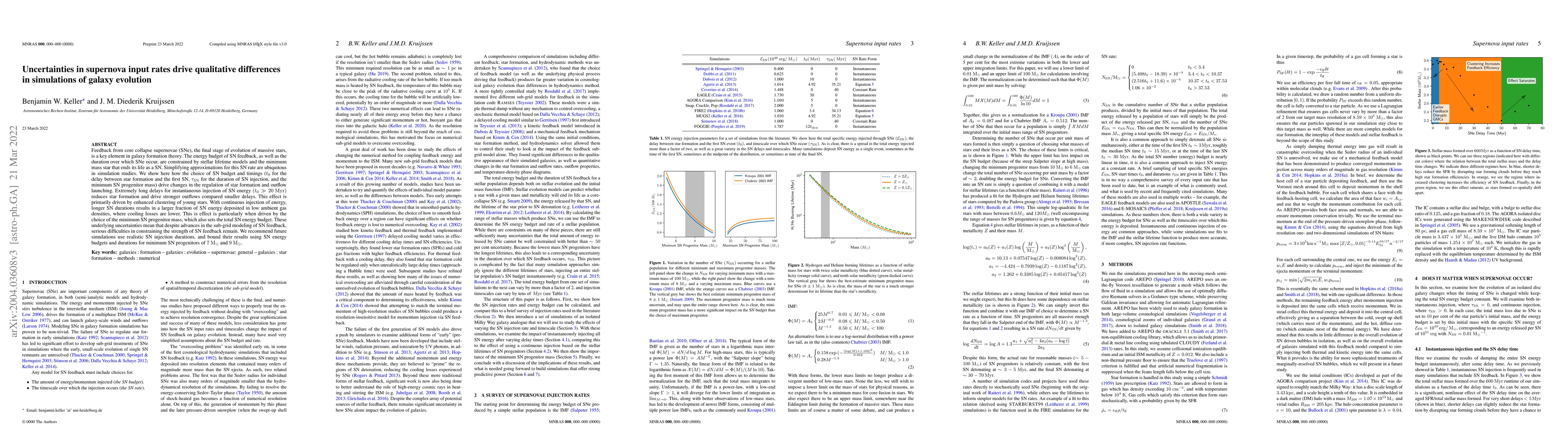 Thumbnail for Uncertainties in supernova input rates drive qualitative differences in
  simulations of galaxy evolution
