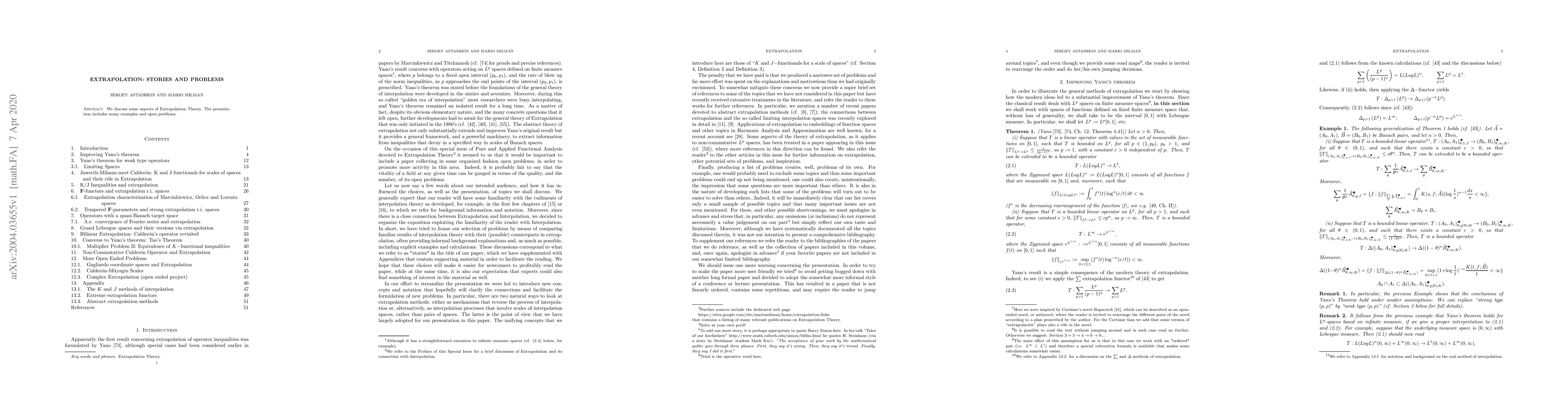Thumbnail for Extrapolation: Stories and Problems