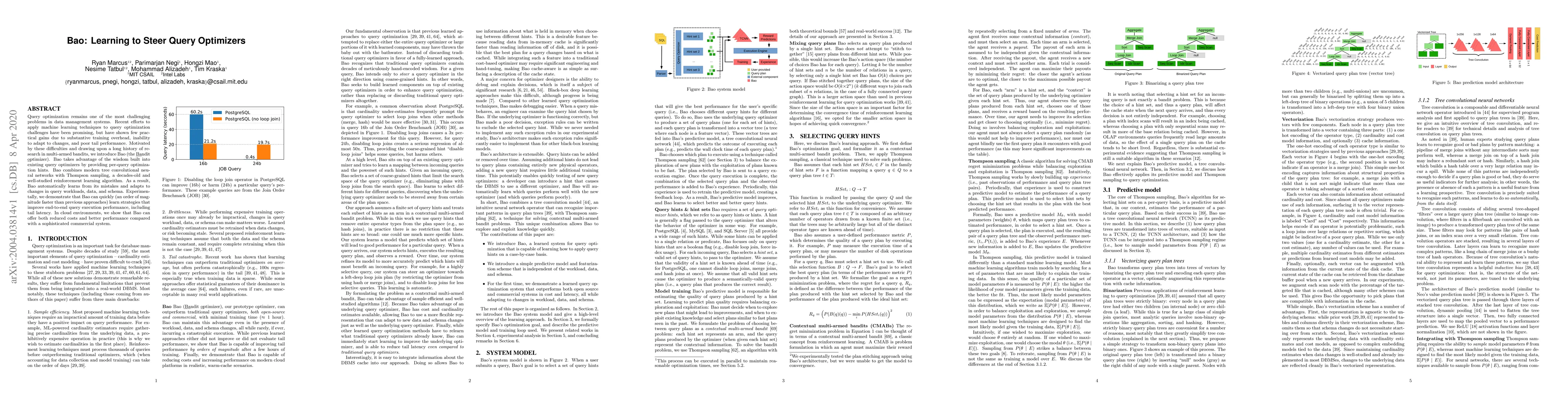 Thumbnail for Bao: Learning to Steer Query Optimizers