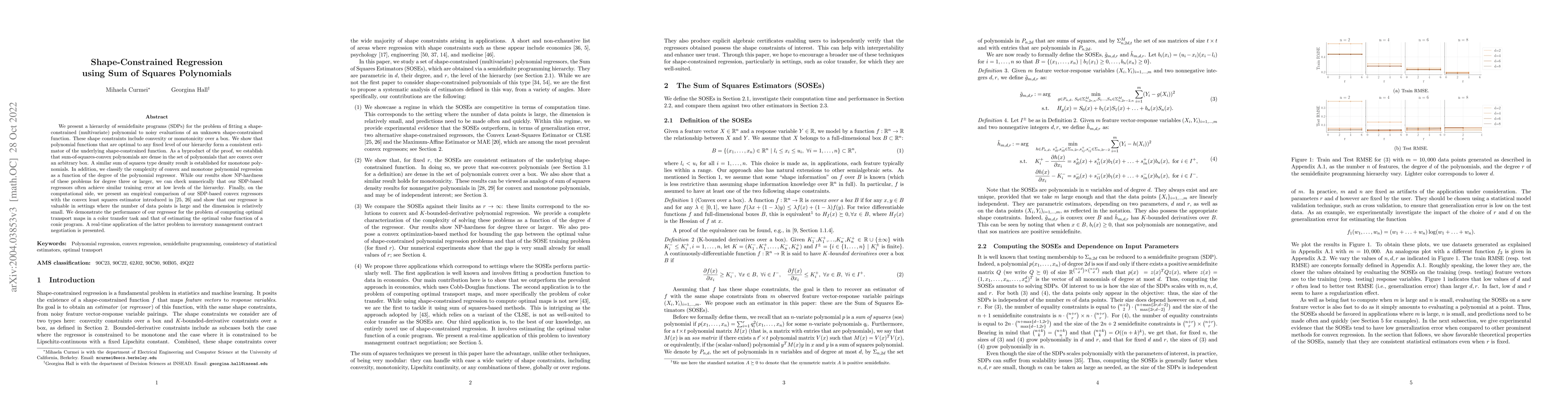 Thumbnail for Shape-Constrained Regression using Sum of Squares Polynomials