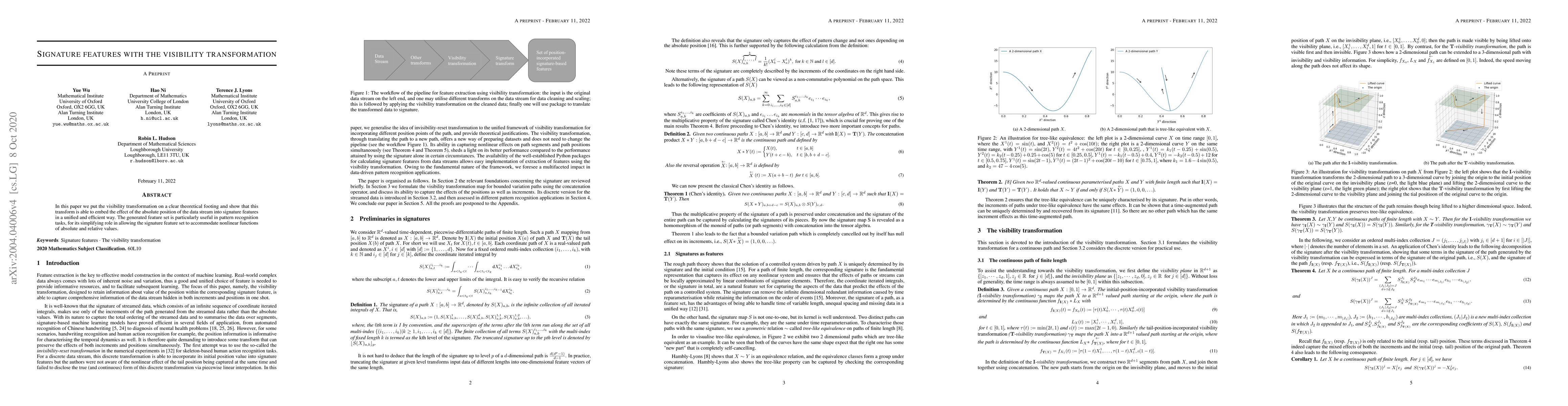 Thumbnail for Signature features with the visibility transformation