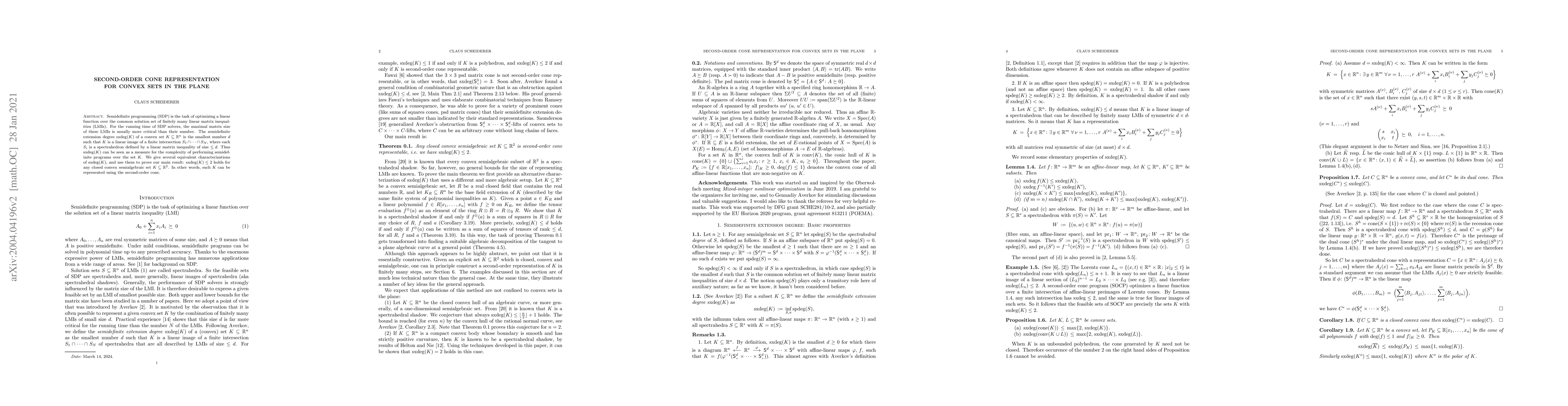 Thumbnail for Second-order cone representation for convex subsets of the plane